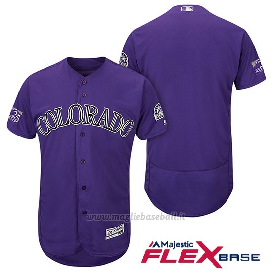 Maglia Baseball Uomo Colorado Viola 25th Season Flex Base